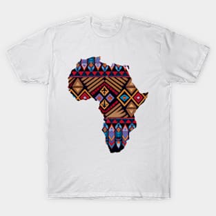 African map and the African fabric colors T-Shirt